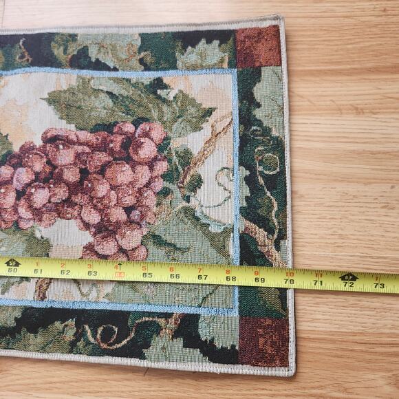 Scene Weaver Grapes Vineyard Woven Tapestry Table Runner 70x13 Tuscan Decor USA - Picture 2 of 9